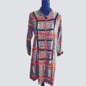 3S Designer Vintage Multi Color Dress